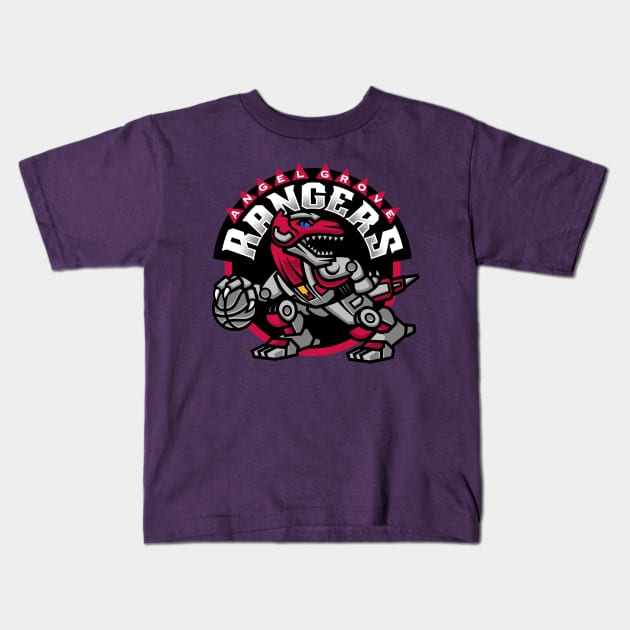 Angel Grove Rangers Kids T-Shirt by BiggStankDogg